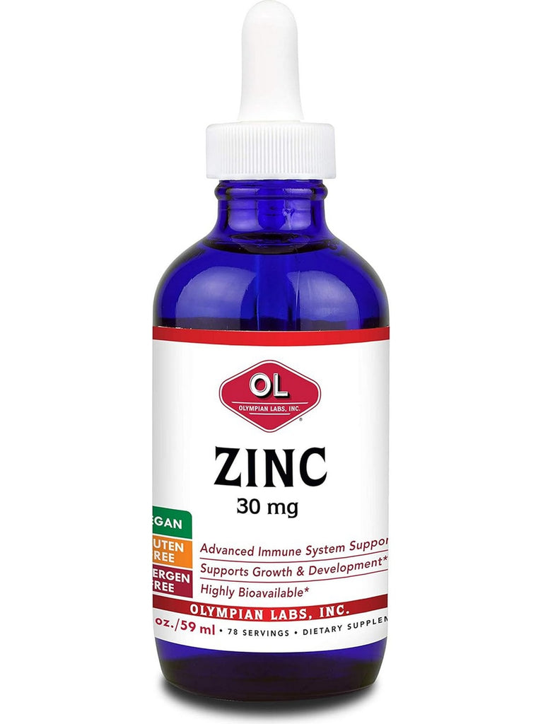 Olympian Labs, Liquid Zinc, 30 mg, 2 fl oz