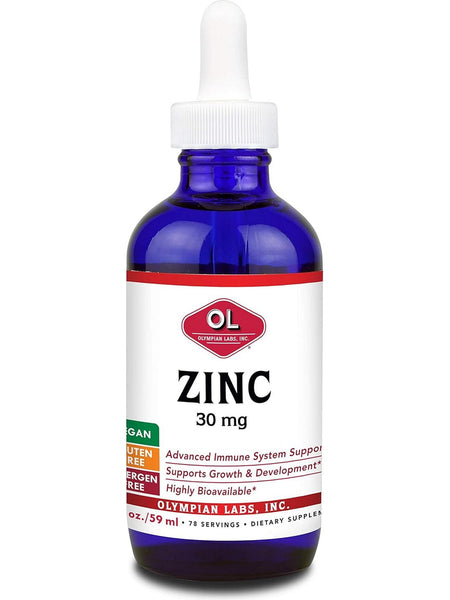 Olympian Labs, Liquid Zinc, 30 mg, 2 fl oz