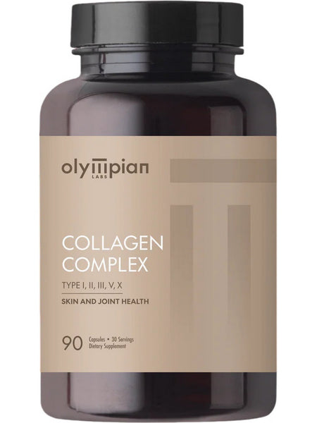 Olympian Labs, Collagen Complex Type I II III V X, 90 Capsules