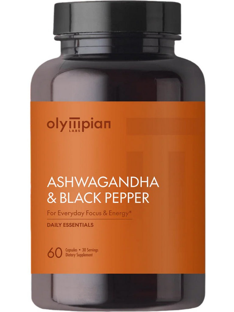 Olympian Labs, Ashwagandha and Black Pepper, 60 Capsules