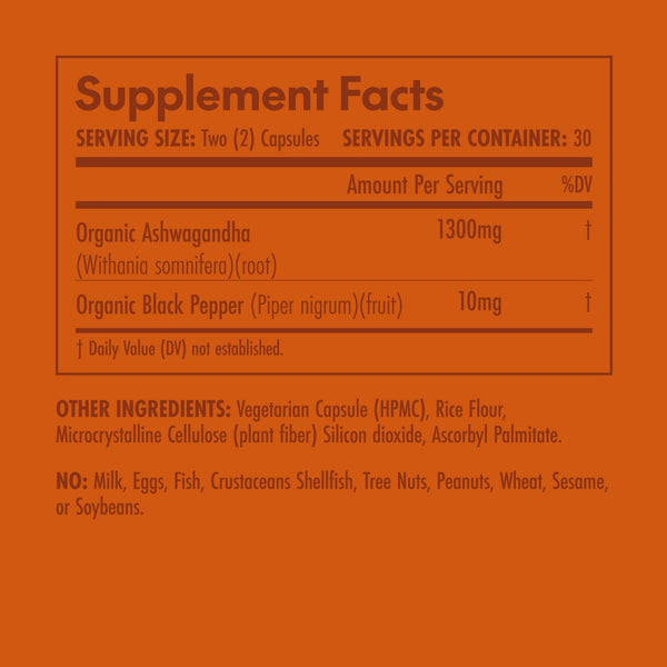 Olympian Labs, Ashwagandha and Black Pepper, 60 Capsules