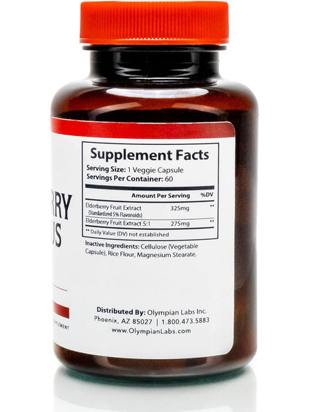Olympian Labs, Elderberry Fruit Plus, 60 Capsules