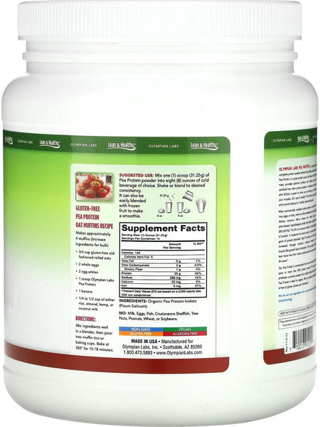 Olympian Labs, Pure Pea Protein, Unflavored, 406.25 g