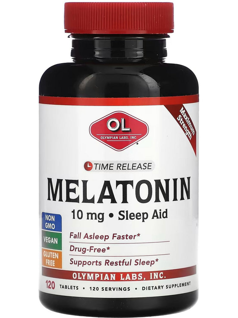 Olympian Labs, Melatonin Time Release 10 mg, 120 Tablets
