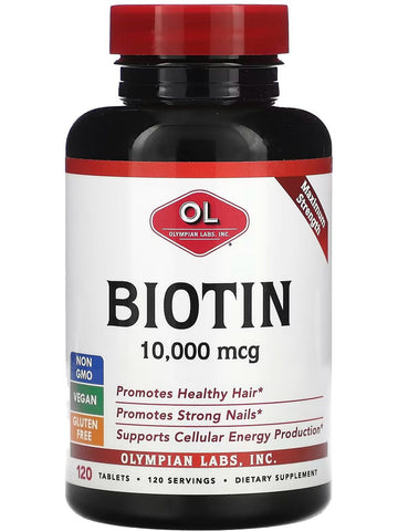 Olympian Labs, Biotin 10,000 mcg, 120 Tablets