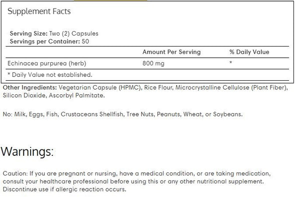 Olympian Labs, Premium Echinacea, 100 Vegetarian Capsules