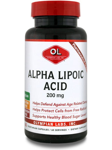 Olympian Labs, Alpha Lipoic Acid (ALA) 200 mg, 60 Vegetarian Capsules