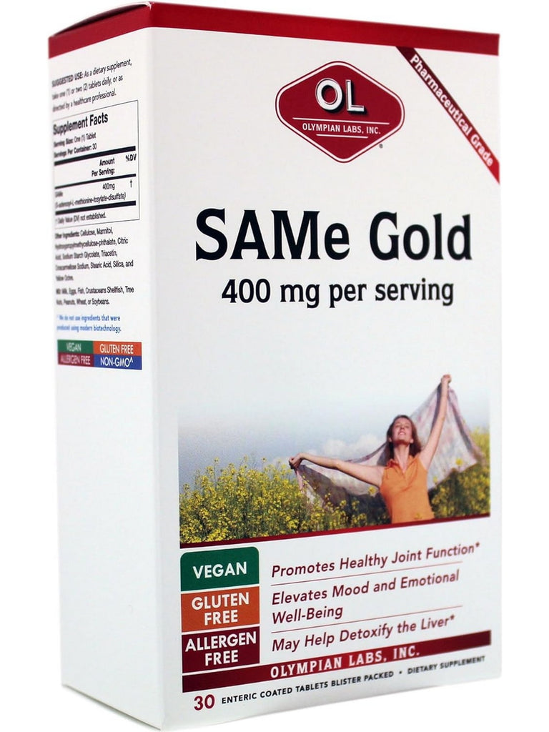 Olympian Labs, SAMe Gold 400 mg, 30 Encentric Tablets