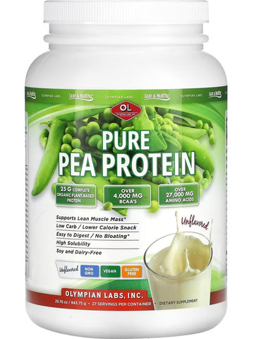 Olympian Labs, Pure Pea Protein, Unflavored, 843.75 g