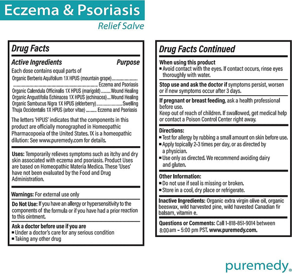 Puremedy, Eczema & Psoriasis Relief Ointment, 1 oz