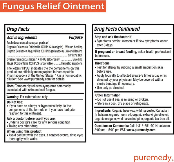 Puremedy, Fungus Relief Ointment, 2 oz
