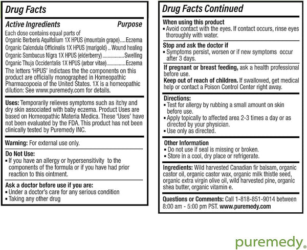 Puremedy, Intensive Skin Repair Baby Ointment, 2 oz (Formerly Baby Eczema Relief)