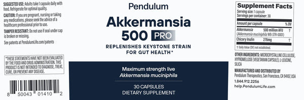 Pendulum, Akkermansia 500 Pro, 30 Capsules