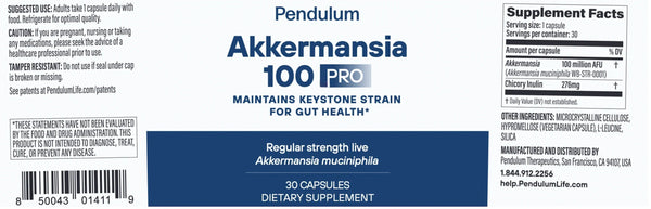 Pendulum, Akkermansia 100 Pro, 30 Capsules