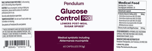 Pendulum, Glucose Control PRO, 60 Capsules