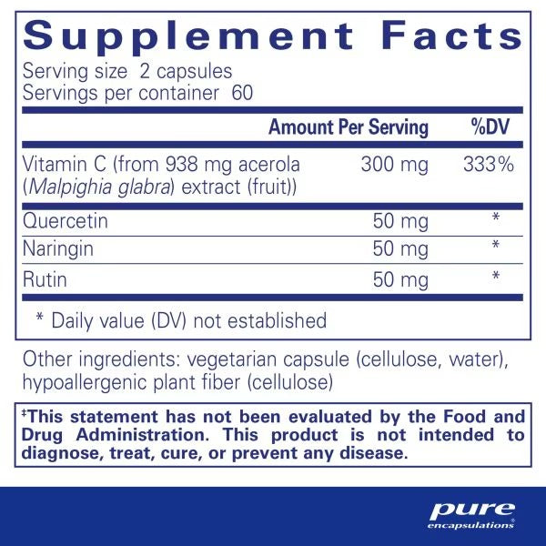 Pure Encapsulations, Acerola/Flavonoid, 120 Capsules