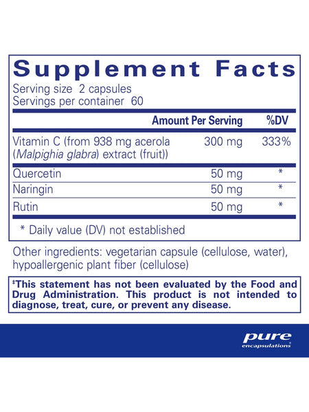 Pure Encapsulations, Acerola/Flavonoid, 120 capsules