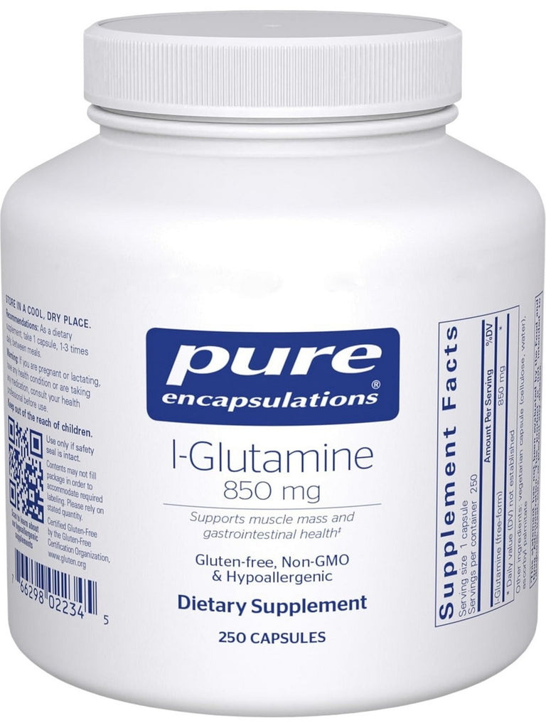 Pure Encapsulations, L-Glutamine 850 mg, 250 capsules