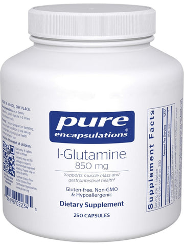 Pure Encapsulations, L-Glutamine 850 mg, 250 capsules