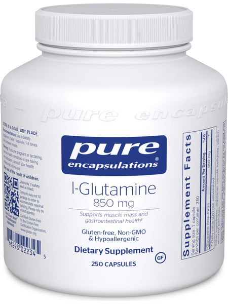 Pure Encapsulations, L-Glutamine 850 mg, 250 capsules