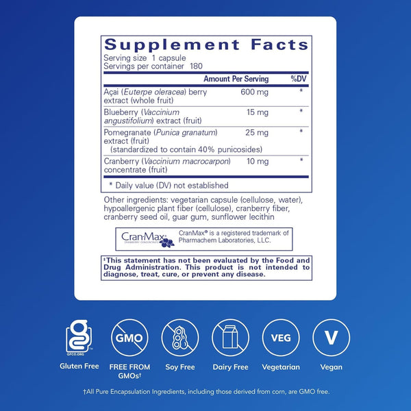 Pure Encapsulations, Acai 600, 180 Capsules