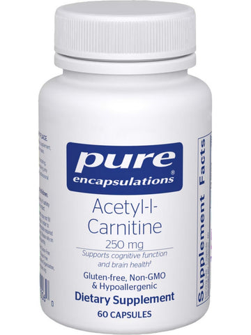 Pure Encapsulations, Acetyl L-Carnitine, 250 mg, 60 Capsules