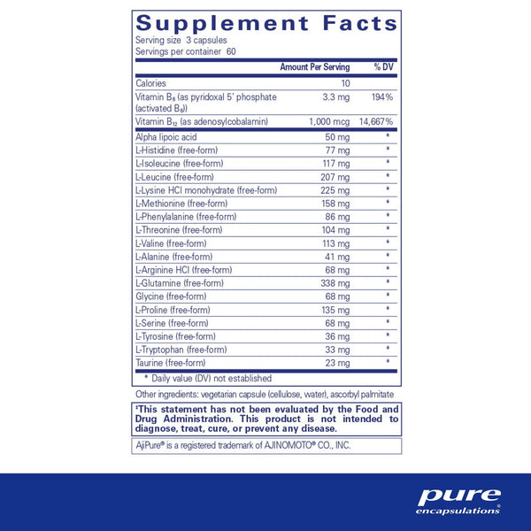Pure Encapsulations, Amino-NR, 180 Capsules