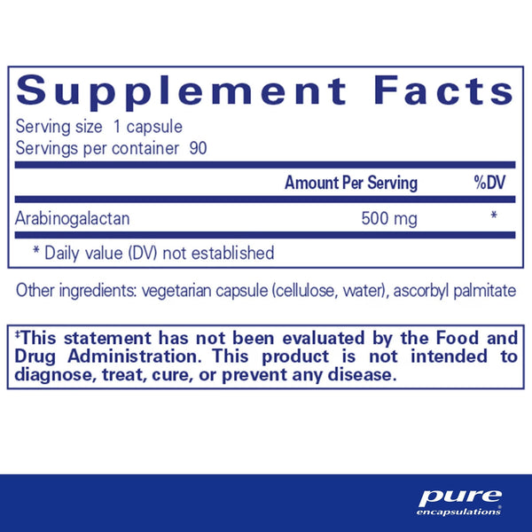 Pure Encapsulations, Arabinogalactan, 90 Capsules