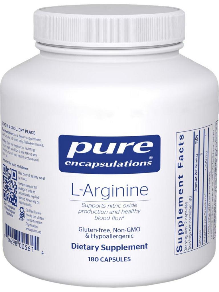 Pure Encapsulations, L-Arginine, 180 Capsules