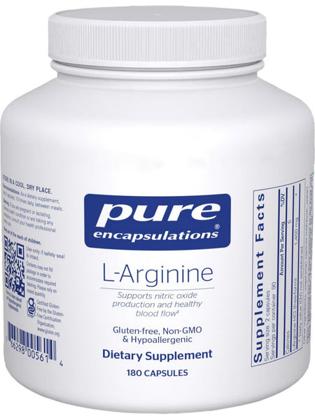 Pure Encapsulations, L-Arginine, 180 Capsules