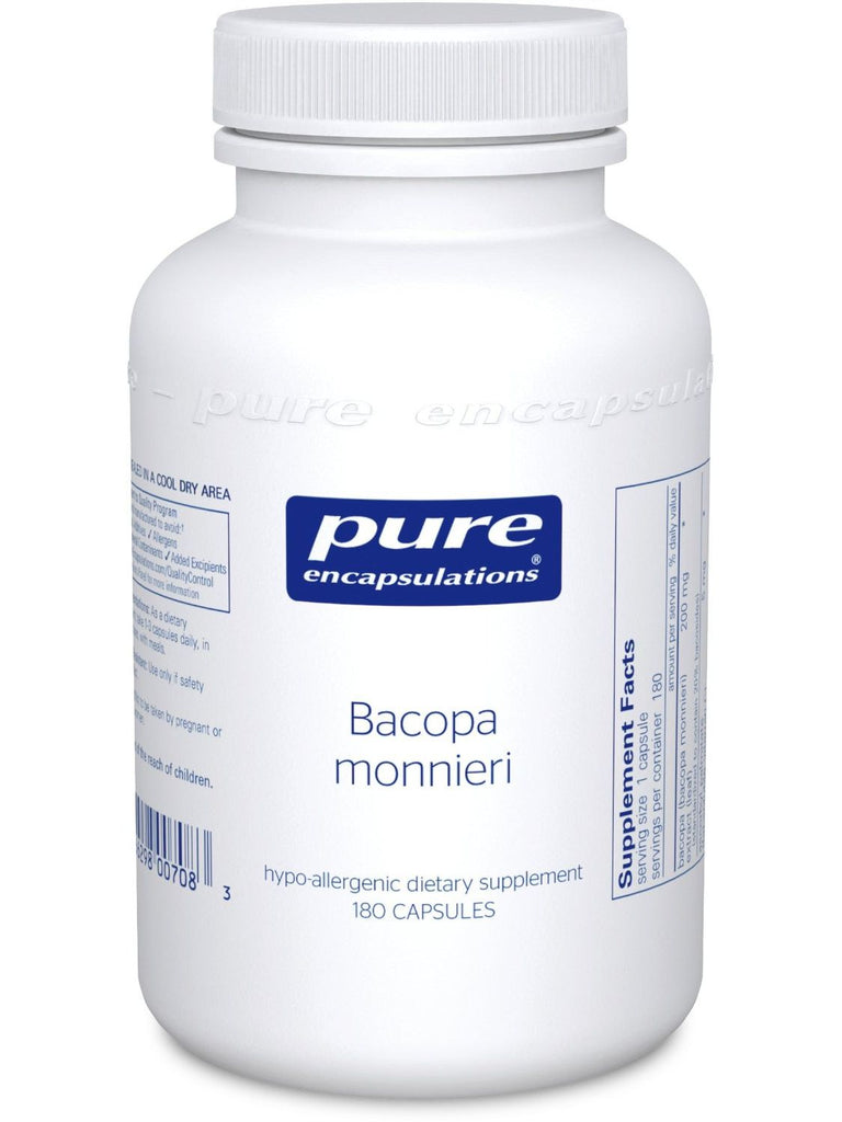 Pure Encapsulations, Bacopa monnieri, 200 mg, 180 vcaps