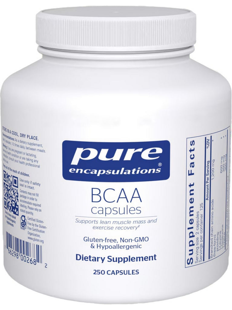 Pure Encapsulations, BCAA Capsules, 250 Capsules