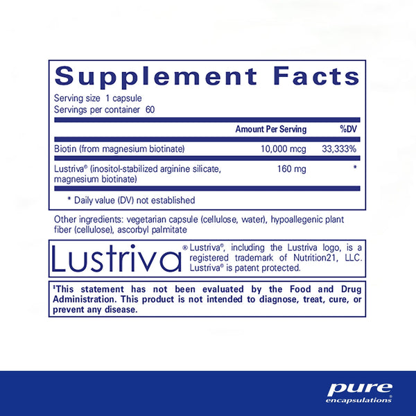 Pure Encapsulations, Biotin Complex Hair and Skin, 60 Capsules