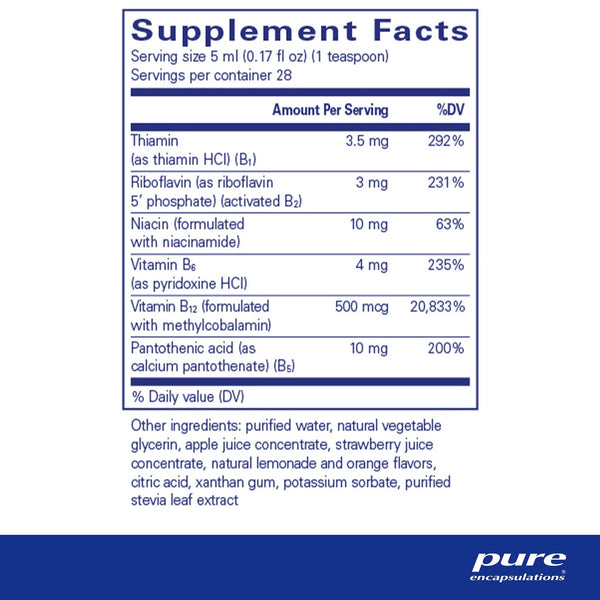 Pure Encapsulations, B Complex Liquid, 140 ml