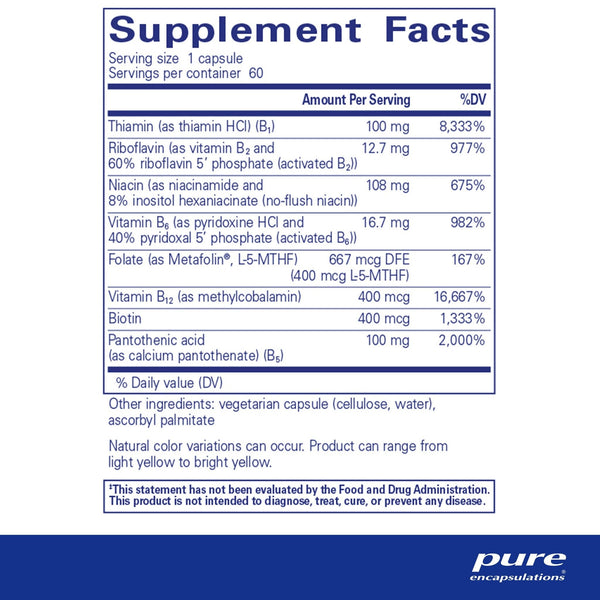 Pure Encapsulations, B Complex Plus, 60 Capsules