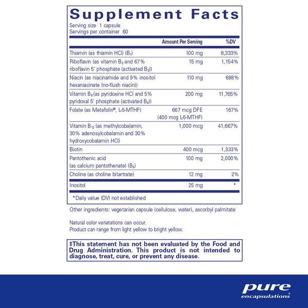 Pure Encapsulations, B6 Complex, 60 Capsules