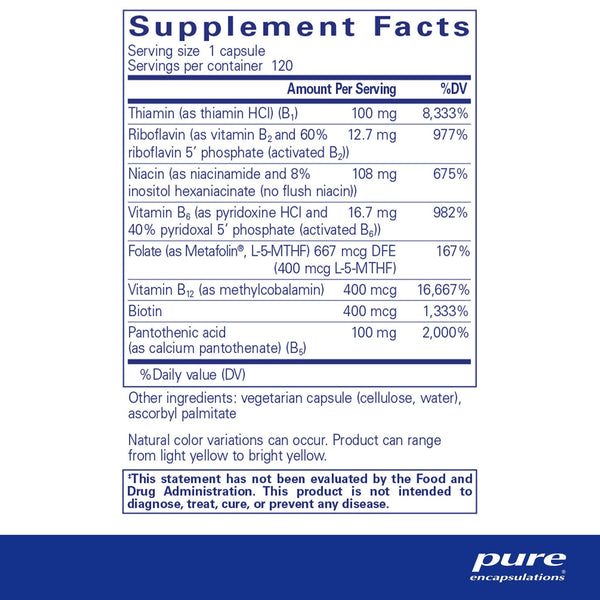 Pure Encapsulations, B Complex Plus, 120 Capsules