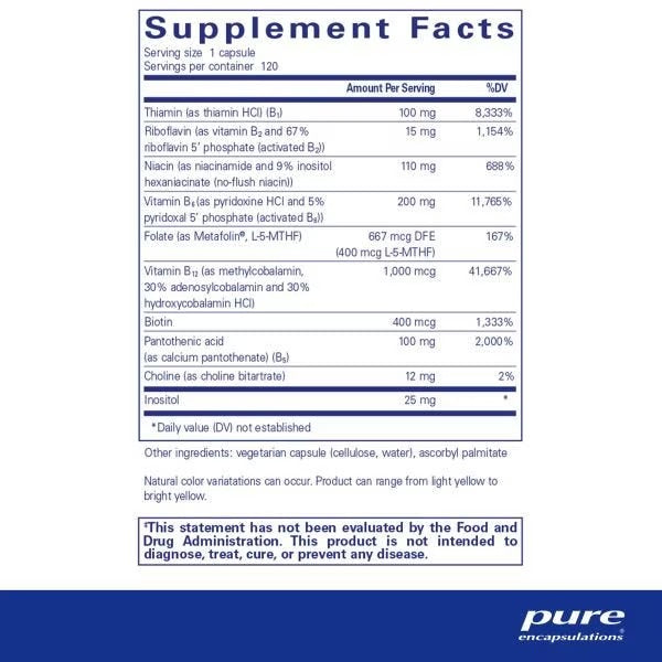 Pure Encapsulations, B6 Complex, 120 Capsules