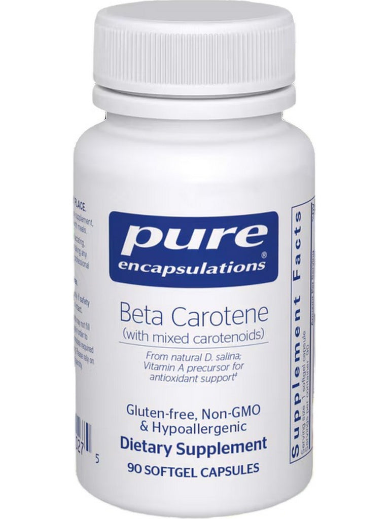 Pure Encapsulations, Beta Carotene, 90 gels