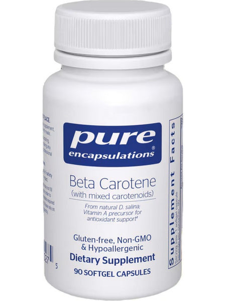 Pure Encapsulations, Beta Carotene, 90 gels