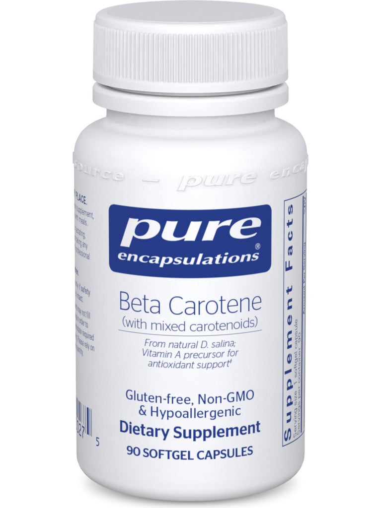 Pure Encapsulations, Beta Carotene, 90 gels