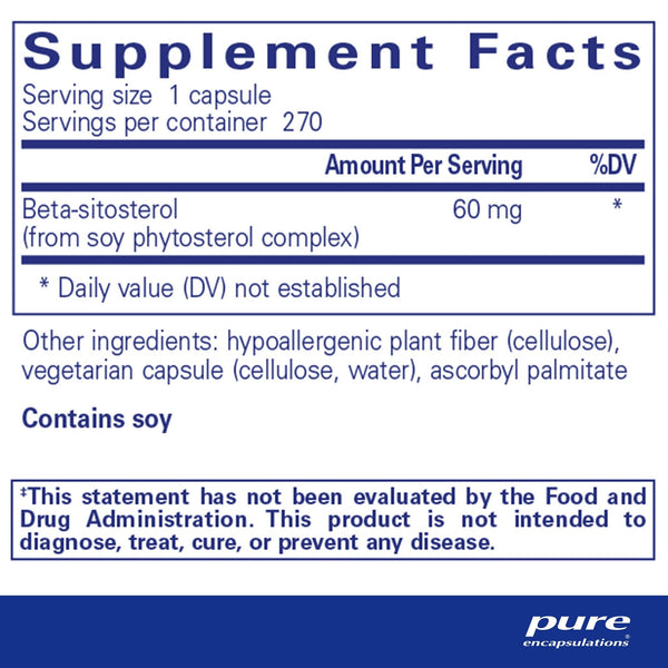 Pure Encapsulations, Beta-Sitosterol, 270 Capsules