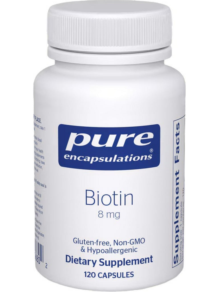 Pure Encapsulations, Biotin, 8 mg, 120 vcaps