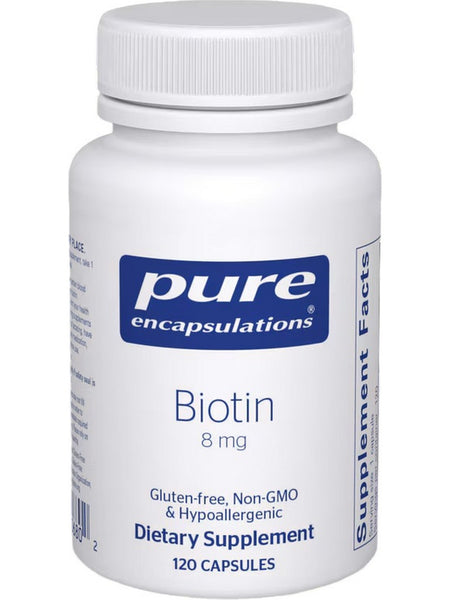 Pure Encapsulations, Biotin, 8 mg, 120 vcaps