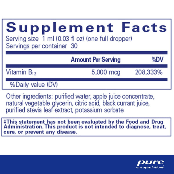 Pure Encapsulations, B12 5000 Liquid, 1 fl oz