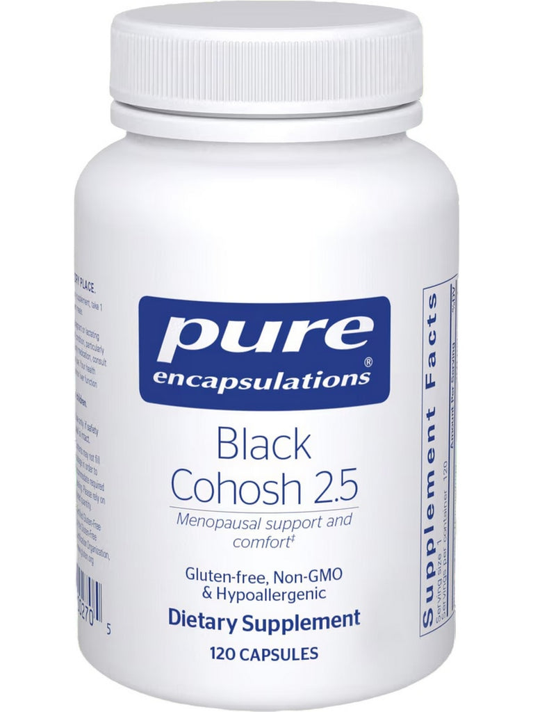 Pure Encapsulations, Black Cohosh 2.5, 250 mg, 120 caps