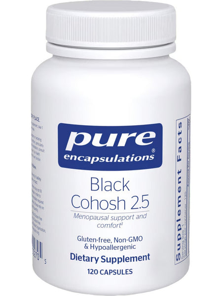Pure Encapsulations, Black Cohosh 2.5, 250 mg, 120 caps