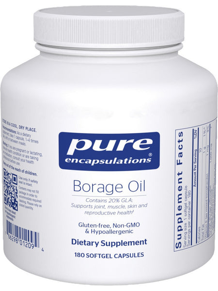 Pure Encapsulations, Borage Oil, 180 gels