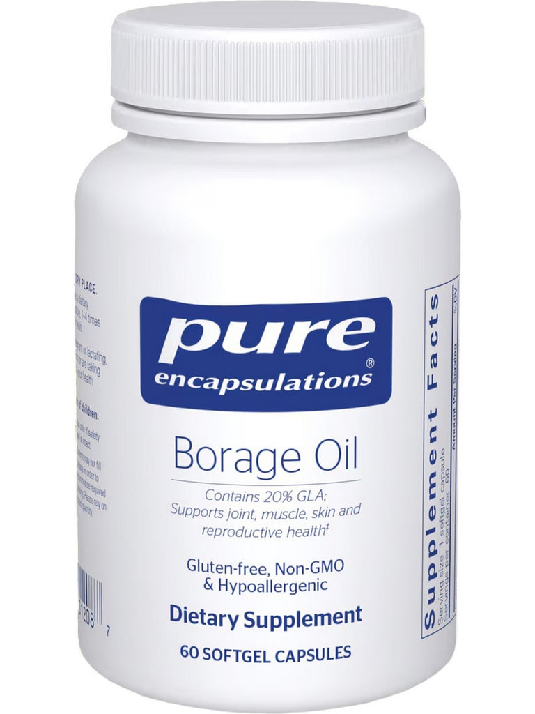 Pure Encapsulations, Borage Oil, 60 gels