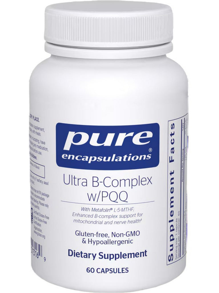 Pure Encapsulations, Ultra B-Complex w/ PQQ, 60 vegcap